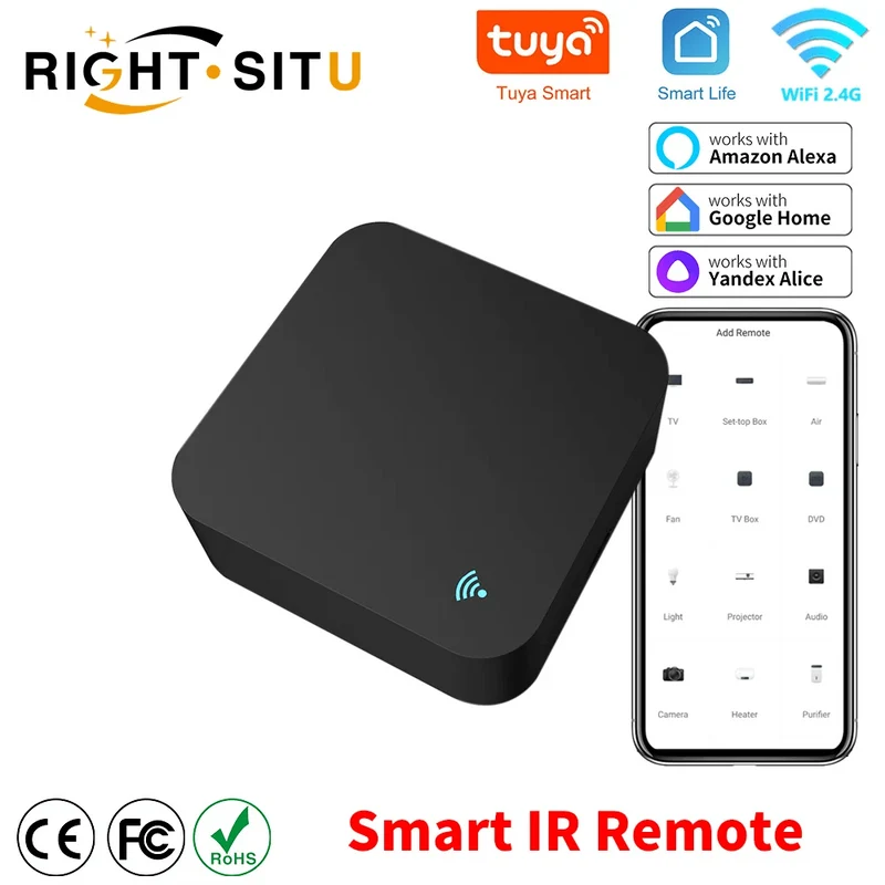 Tuya Smart IR-Fernbedienung Smart Life für Smart Home Automation Ersetzen Sie die Fernbedienung von TV, DVD, AUD und AC. Funktioniert mit Alexa Google Home