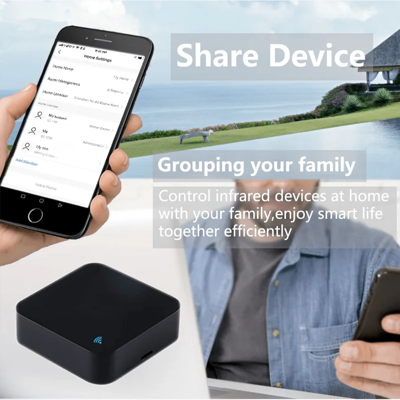 Tuya Smart IR-Fernbedienung Smart Life für Smart Home Automation Ersetzen Sie die Fernbedienung von TV, DVD, AUD und AC. Funktioniert mit Alexa Google Home