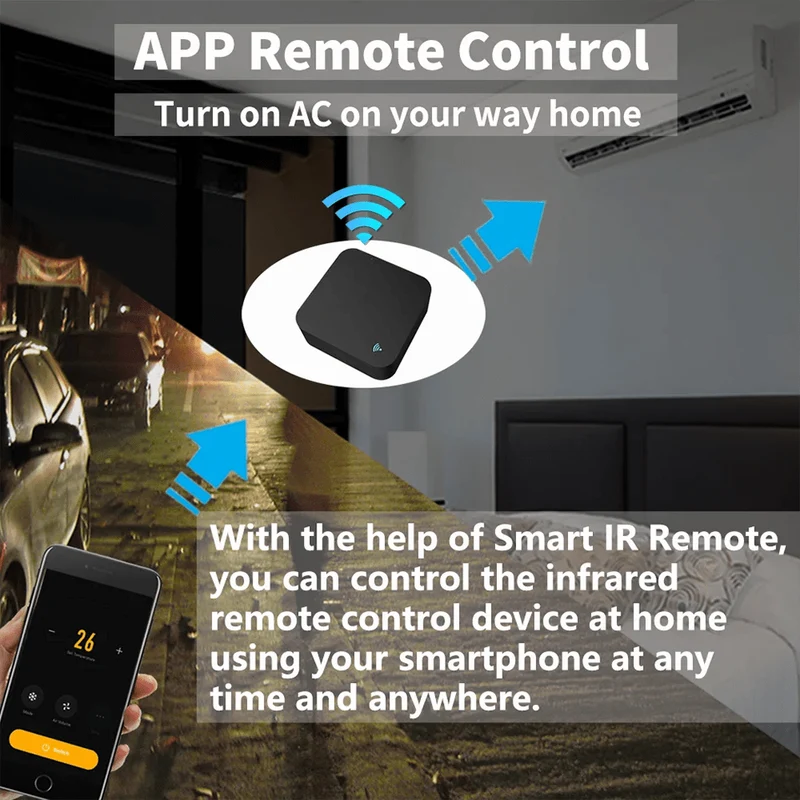 Tuya Smart IR-Fernbedienung Smart Life für Smart Home Automation Ersetzen Sie die Fernbedienung von TV, DVD, AUD und AC. Funktioniert mit Alexa Google Home