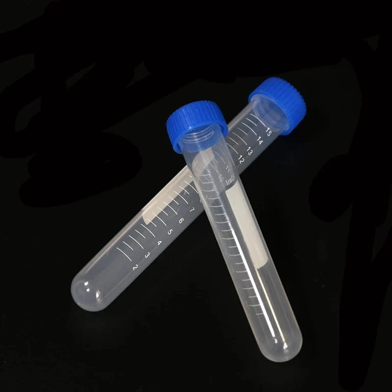 10 Stück 50 ml/15 ml/10 ml Laborprobenschraube Rundboden-Reagenzglas aus Kunststoff Ep-Röhrchen mit Skala Schraubverschluss Zentrifugenröhrchen