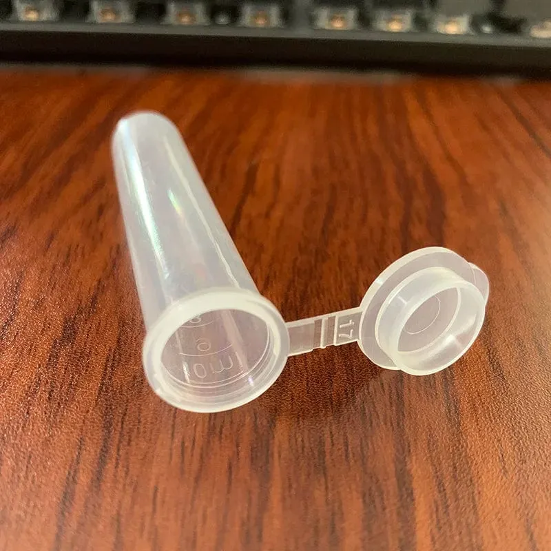 10 STÜCKE 2 ML/5 ML/10 ML Laborbedarf Probe Transparent Micro Kunststoff Zentrifugenröhrchen Reagenzglas Clip Laborbehälter Deckel