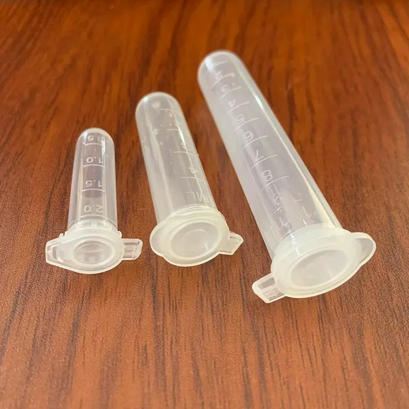 10 STÜCKE 2 ML/5 ML/10 ML Laborbedarf Probe Transparent Micro Kunststoff Zentrifugenröhrchen Reagenzglas Clip Laborbehälter Deckel