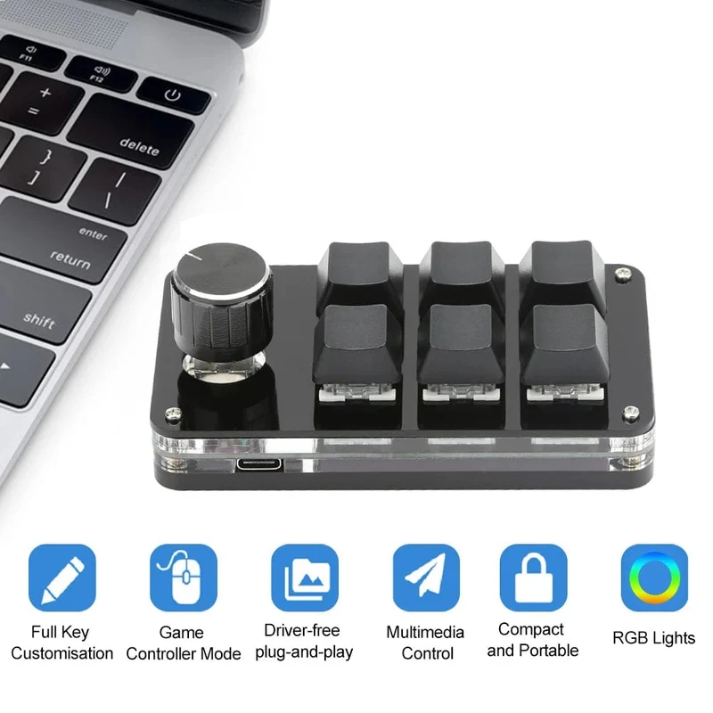 Mechanisches Hotswap-Macropad, benutzerdefinierte Tastatur, USB, Bluetooth, RGB, Photoshop, Gaming-Programmierung, Makroknopf, Tastenfeld