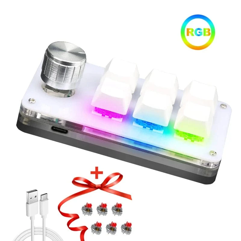 Mechanisches Hotswap-Macropad, benutzerdefinierte Tastatur, USB, Bluetooth, RGB, Photoshop, Gaming-Programmierung, Makroknopf, Tastenfeld