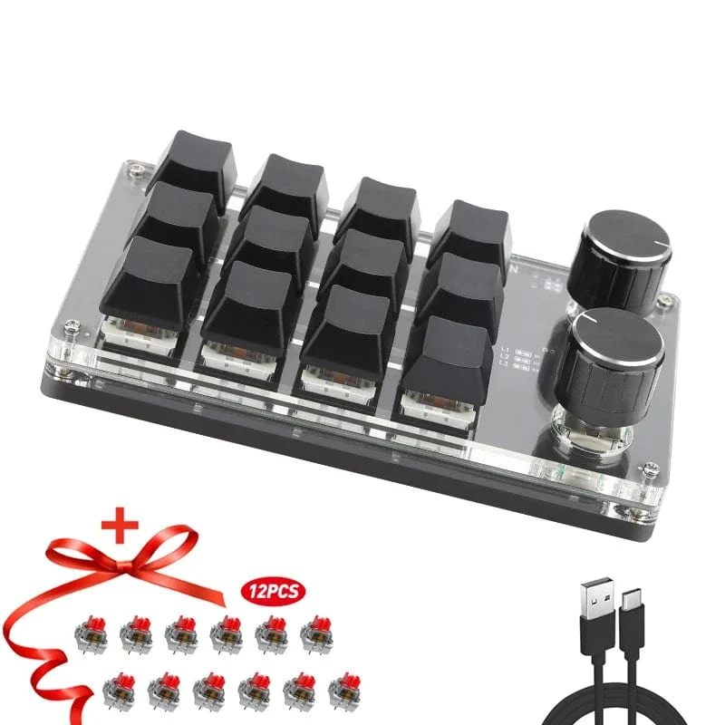 Mechanisches Hotswap-Macropad, benutzerdefinierte Tastatur, USB, Bluetooth, RGB, Photoshop, Gaming-Programmierung, Makroknopf, Tastenfeld