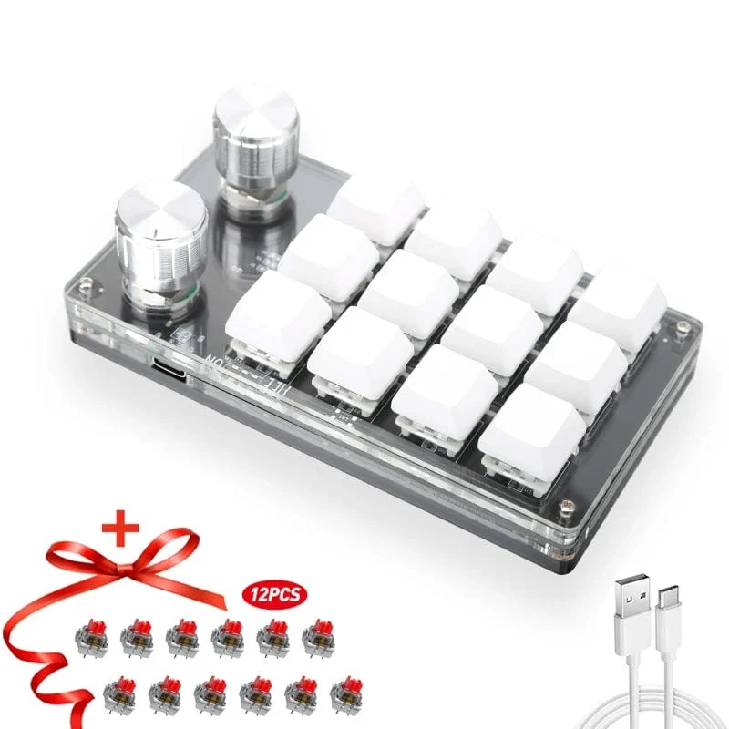 Mechanisches Hotswap-Macropad, benutzerdefinierte Tastatur, USB, Bluetooth, RGB, Photoshop, Gaming-Programmierung, Makroknopf, Tastenfeld