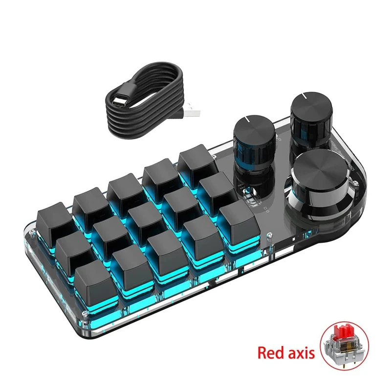 Mechanisches Hotswap-Macropad, benutzerdefinierte Tastatur, USB, Bluetooth, RGB, Photoshop, Gaming-Programmierung, Makroknopf, Tastenfeld