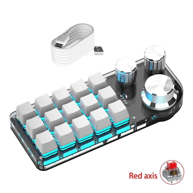 Mechanisches Hotswap-Macropad, benutzerdefinierte Tastatur, USB, Bluetooth, RGB, Photoshop, Gaming-Programmierung, Makroknopf, Tastenfeld