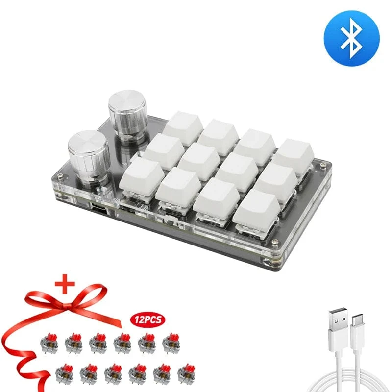 Mechanisches Hotswap-Macropad, benutzerdefinierte Tastatur, USB, Bluetooth, RGB, Photoshop, Gaming-Programmierung, Makroknopf, Tastenfeld