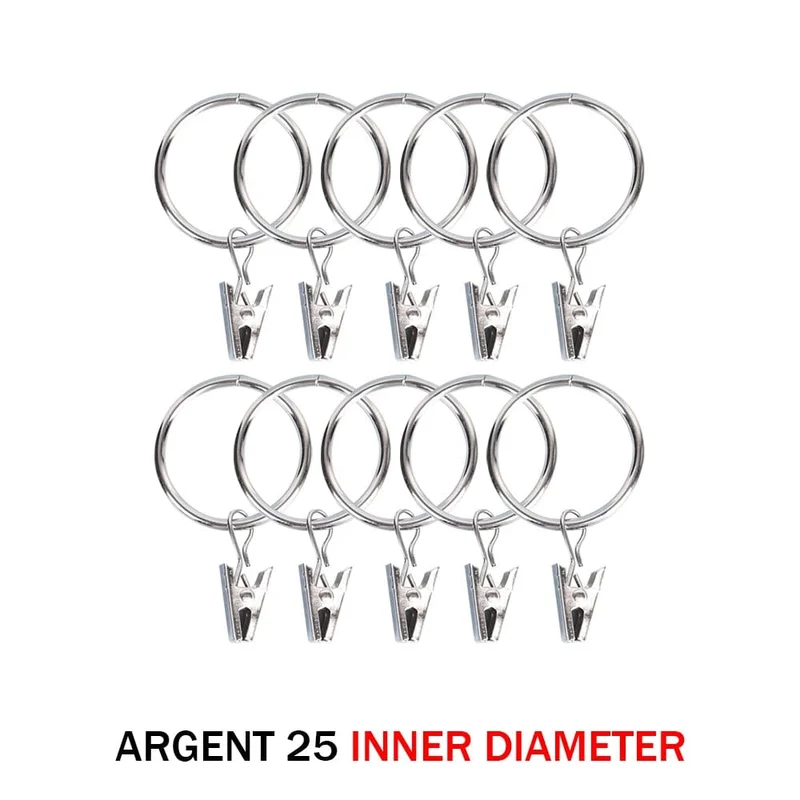 Gardinenhaken Hängeklammern Metallklammer Rostfreie Gardinenstangenhalter Kleiderbügel Geteilte Gardinenringe Schnallen Ösen Ösenhaken