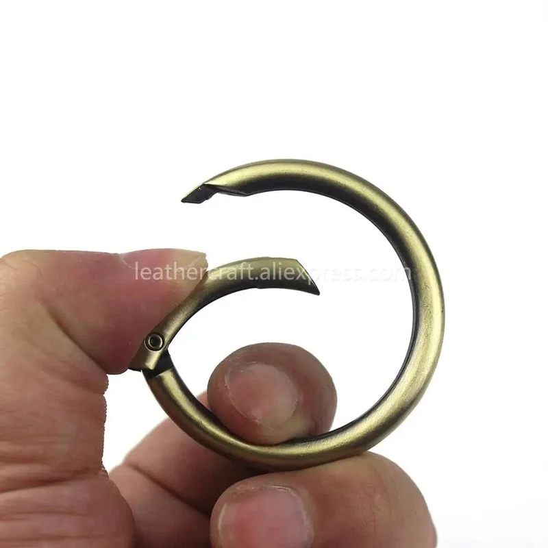 Metall-Federtor-O-Ring, zu öffnender Schlüsselring, Leder-Basteltasche, Gürtelschnalle, Auslöser, Druckknopf, Clip-Anschluss, DIY-Zubehör
