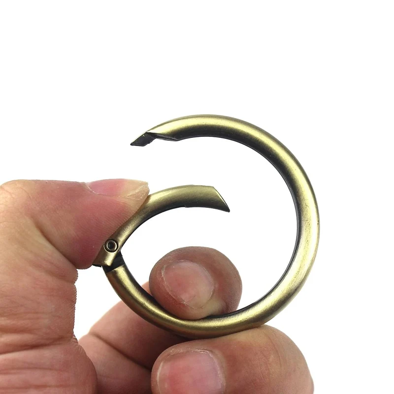Metall-Federtor-O-Ring, zu öffnender Schlüsselring, Leder-Basteltasche, Gürtelschnalle, Auslöser, Druckknopf, Clip-Anschluss, DIY-Zubehör