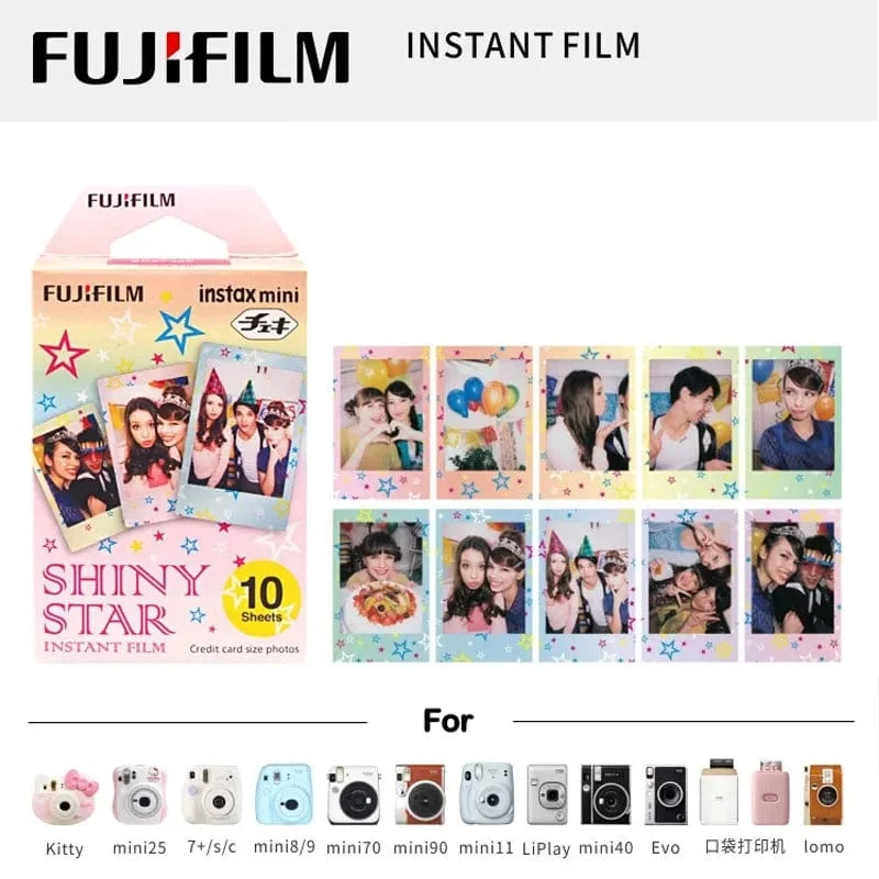 Fujifilm Instax Mini Sofortbildfilm Mini 12 11 9 8 Film 10-40 Blatt Weißer Rand 3 Zoll Film für Sofortbildkamera Mini 90 Foto Pap