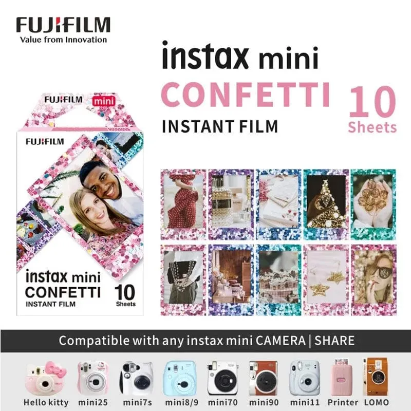 Fujifilm Instax Mini Sofortbildfilm Mini 12 11 9 8 Film 10-40 Blatt Weißer Rand 3 Zoll Film für Sofortbildkamera Mini 90 Foto Pap