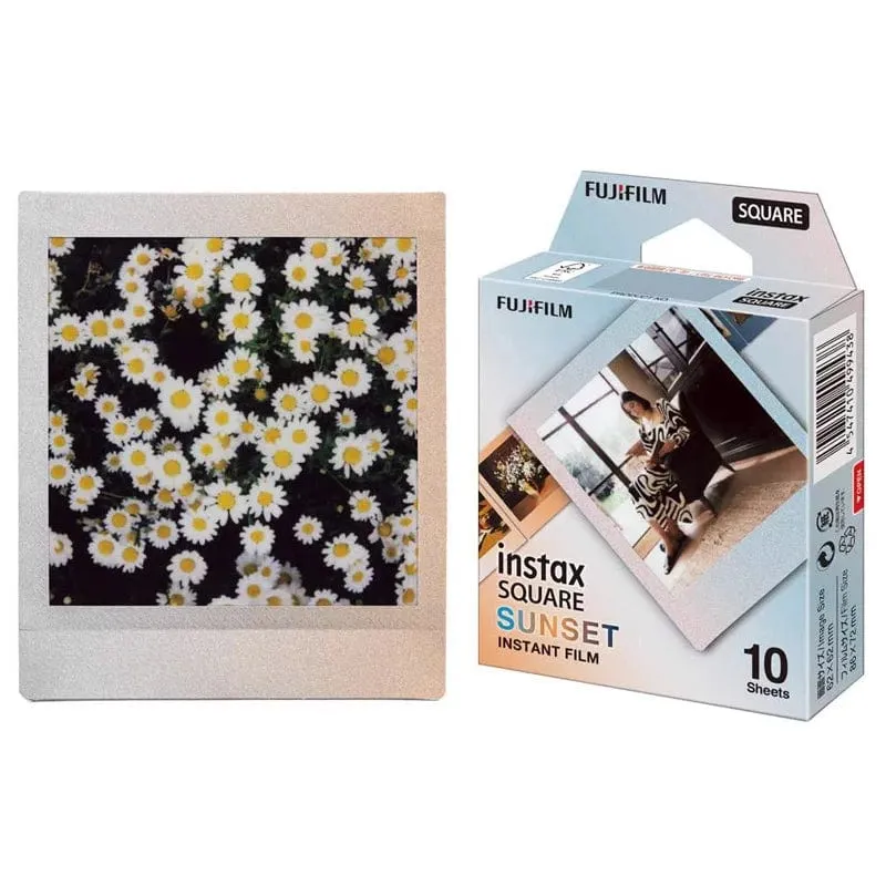 Fujifilm Instax Square White Edge Black Filme Fotopapier (10-200 Stück) für Instax SQ10 SQ6 Sofortbildkamera Share SP-3 Drucker