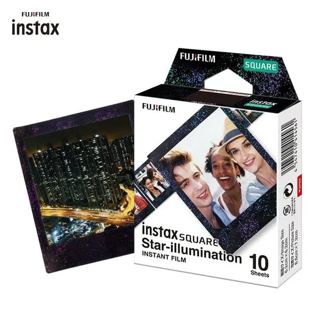 Fujifilm Instax Square White Edge Black Filme Fotopapier (10-200 Stück) für Instax SQ10 SQ6 Sofortbildkamera Share SP-3 Drucker