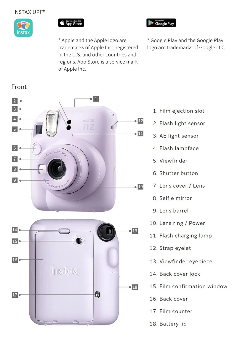 Echte Original Fujifilm Instax Mini 12 Film Sofortbildkamera mit Instax Mini Film Fotopapier Neuankömmling