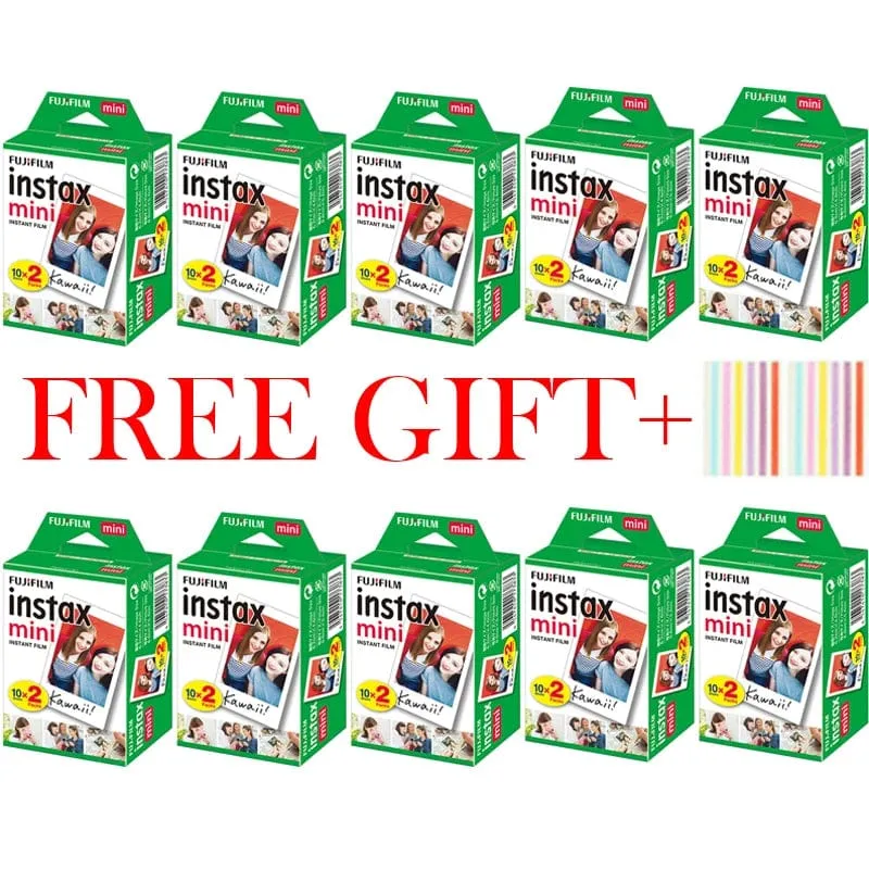 Fujifilm Instax Mini 12 9 Film Weißer Rand 10 20 40 60 100 Blätter/Packungen Fotopapier für Fuji Sofortbildkamera 8/7s/11/25/50/90/sp-2