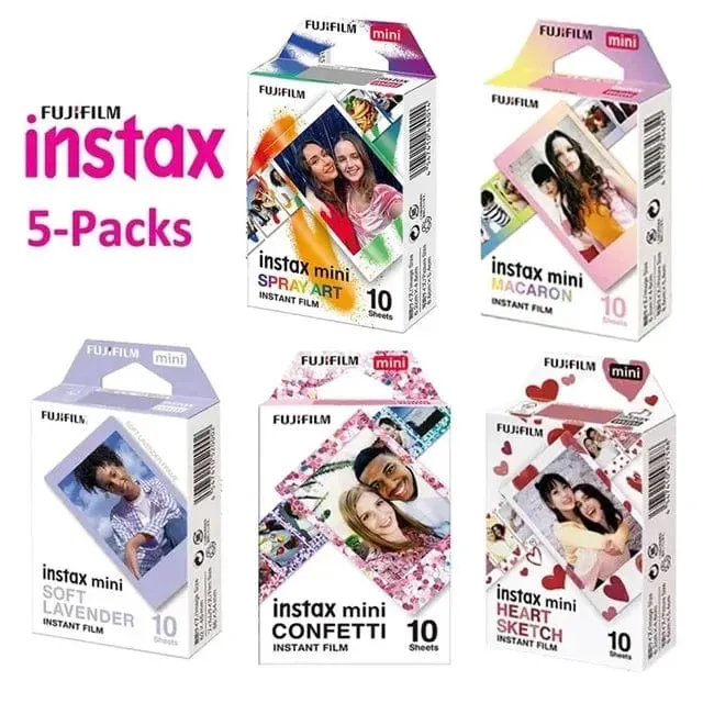Fujifilm Instax Mini 12 9 Film Weißer Rand 10 20 40 60 100 Blätter/Packungen Fotopapier für Fuji Sofortbildkamera 8/7s/11/25/50/90/sp-2