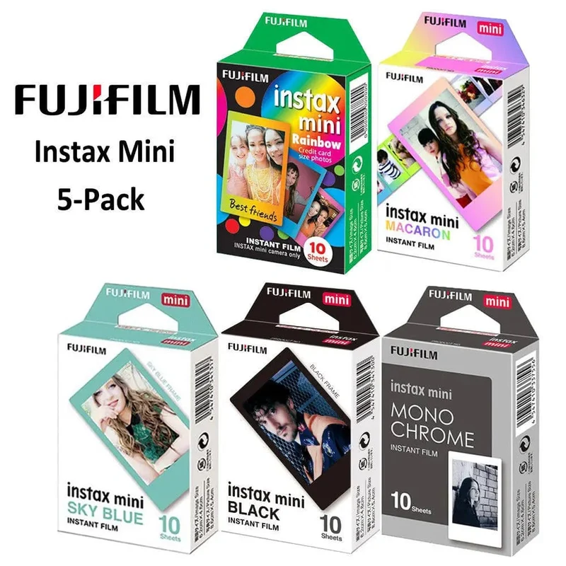 Fujifilm Instax Mini 12 9 Film Weißer Rand 10 20 40 60 100 Blätter/Packungen Fotopapier für Fuji Sofortbildkamera 8/7s/11/25/50/90/sp-2