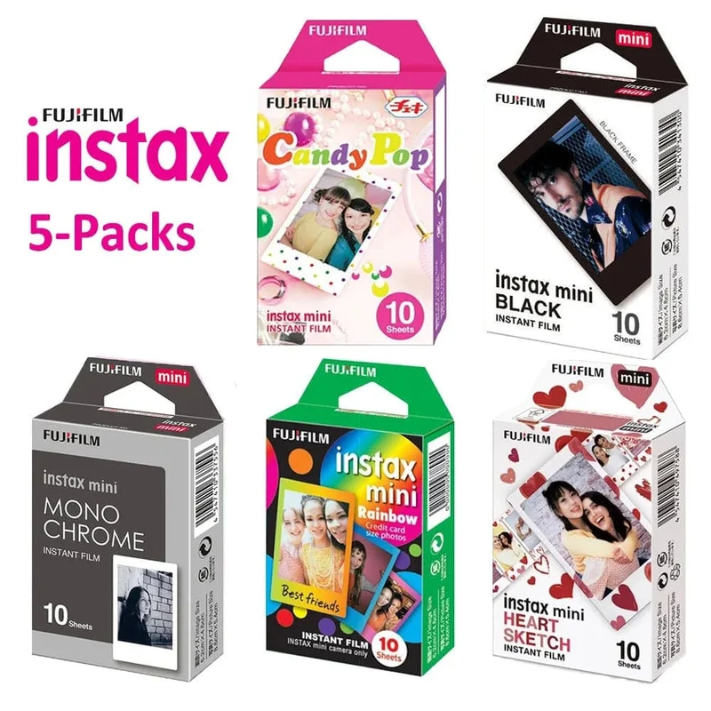 Fujifilm Instax Mini 12 9 Film Weißer Rand 10 20 40 60 100 Blätter/Packungen Fotopapier für Fuji Sofortbildkamera 8/7s/11/25/50/90/sp-2