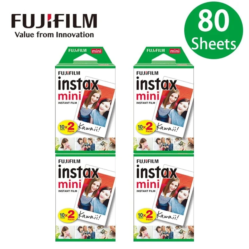 Fujifilm Instax Mini 12 9 Film Weißer Rand 10 20 40 60 100 Blätter/Packungen Fotopapier für Fuji Sofortbildkamera 8/7s/11/25/50/90/sp-2