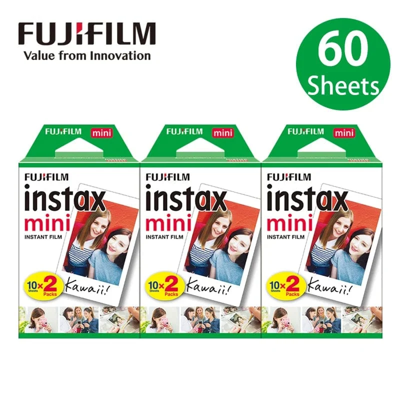 Fujifilm Instax Mini 12 9 Film Weißer Rand 10 20 40 60 100 Blätter/Packungen Fotopapier für Fuji Sofortbildkamera 8/7s/11/25/50/90/sp-2