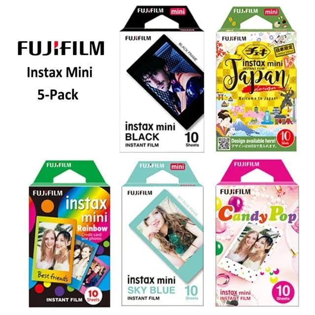 Fujifilm Instax Mini 12 9 Film Weißer Rand 10 20 40 60 100 Blätter/Packungen Fotopapier für Fuji Sofortbildkamera 8/7s/11/25/50/90/sp-2