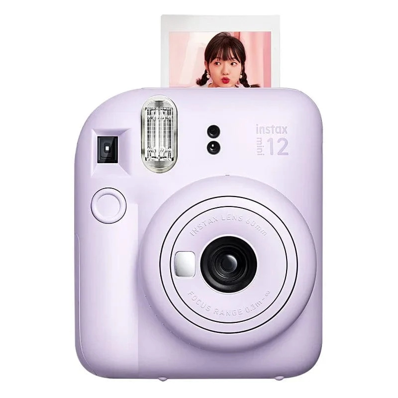Original Fujifilm Instax Mini 12 Sofortbildkamera, Pink/Blau/Grau/Weiß/Lila, mit Instax Mini Film-Fotopapier