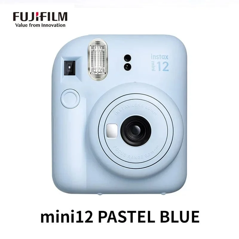 Original Fujifilm Instax Mini 12 Sofortbildkamera, Pink/Blau/Grau/Weiß/Lila, mit Instax Mini Film-Fotopapier