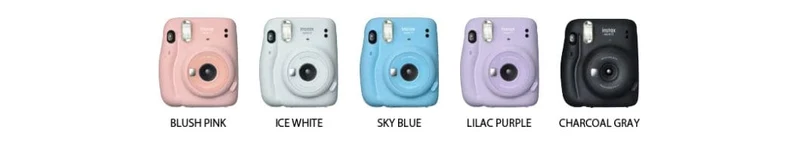 Original Fujifilm Instax Mini 12 Sofortbildkamera, Pink/Blau/Grau/Weiß/Lila, mit Instax Mini Film-Fotopapier