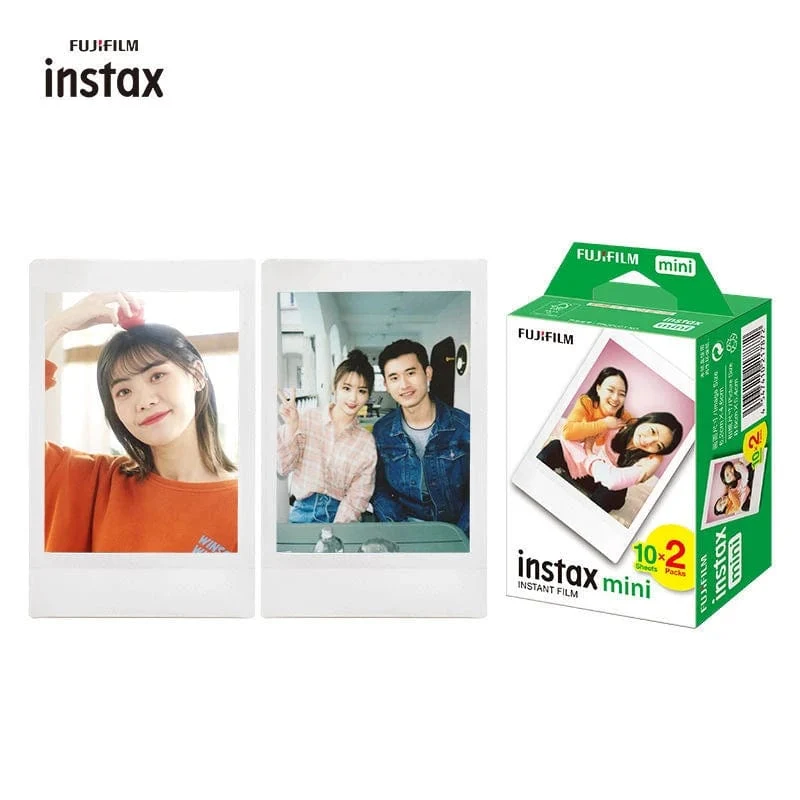 Fujifilm Instax Mini 12 Kamera Pink/Blau/Mint/Weiß/Lila + 20 Blatt Instax Mini Film + Album + Tasche + 10 in 1 Kits