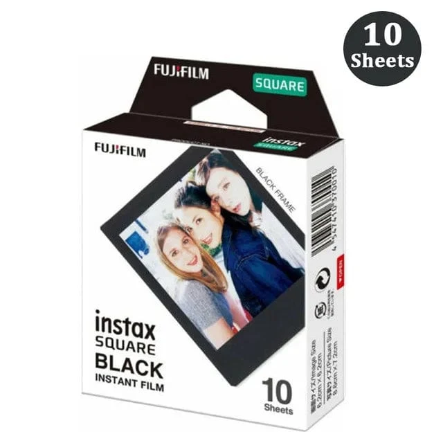 Fujifilm Instax Square White Edge Black Filme Fotopapier (10-50 Stück) für Instax SQ10 SQ6 Sofortbildkamera Share SP-3 Drucker