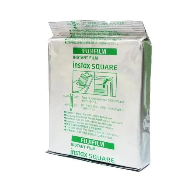 Fujifilm Instax Square White Edge Black Filme Fotopapier (10-50 Stück) für Instax SQ10 SQ6 Sofortbildkamera Share SP-3 Drucker