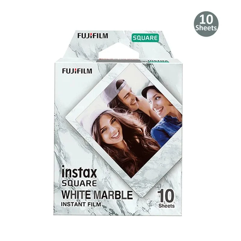 Fujifilm Instax Square White Edge Black Filme Fotopapier (10-50 Stück) für Instax SQ10 SQ6 Sofortbildkamera Share SP-3 Drucker