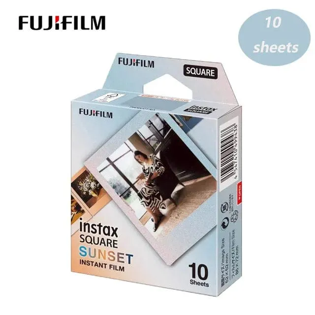 Fujifilm Instax Square White Edge Black Filme Fotopapier (10-50 Stück) für Instax SQ10 SQ6 Sofortbildkamera Share SP-3 Drucker