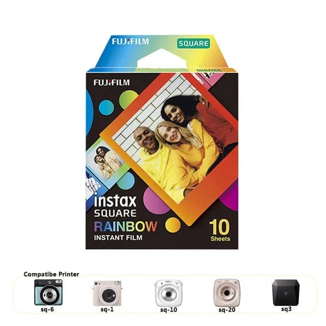 Fujifilm Instax Square White Edge Black Filme Fotopapier (10-50 Stück) für Instax SQ10 SQ6 Sofortbildkamera Share SP-3 Drucker