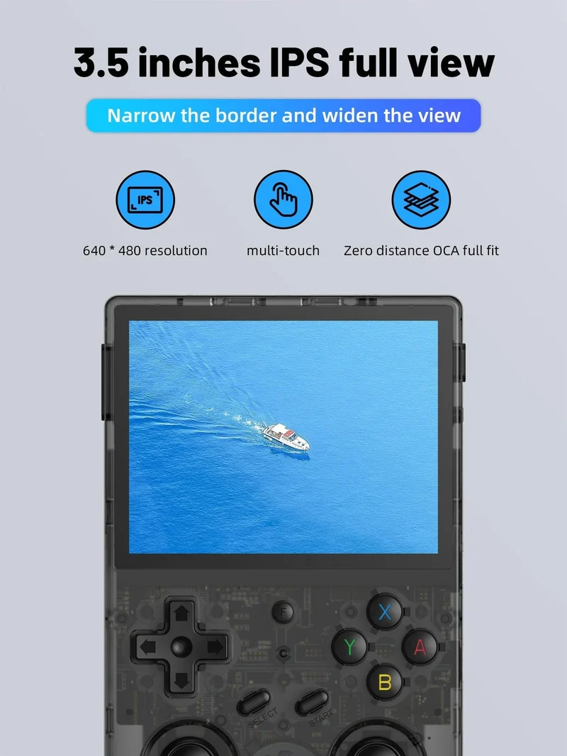 NEU RG353V RG353VS 64/128/256G Touchscreen Handheld-Spiel-Spieler Android 11 LINUX Dual System Tragbare Videospielkonsole