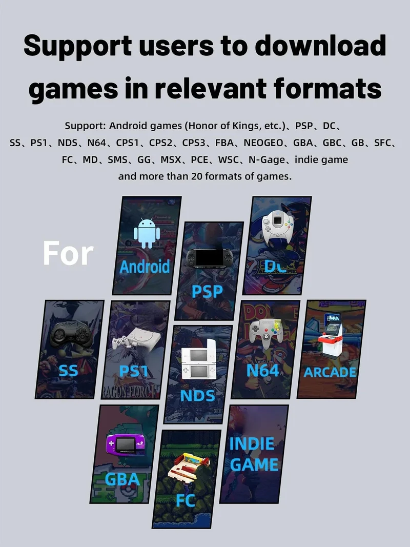 NEU RG353V RG353VS 64/128/256G Touchscreen Handheld-Spiel-Spieler Android 11 LINUX Dual System Tragbare Videospielkonsole
