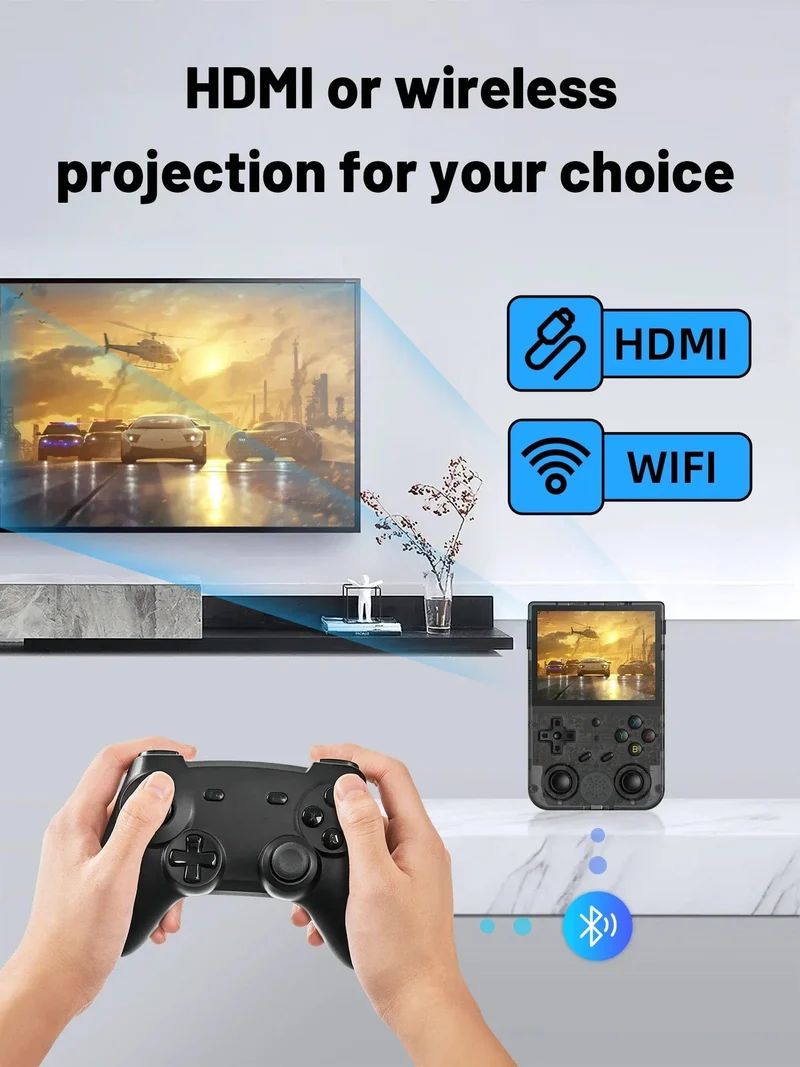 NEU RG353V RG353VS 64/128/256G Touchscreen Handheld-Spiel-Spieler Android 11 LINUX Dual System Tragbare Videospielkonsole