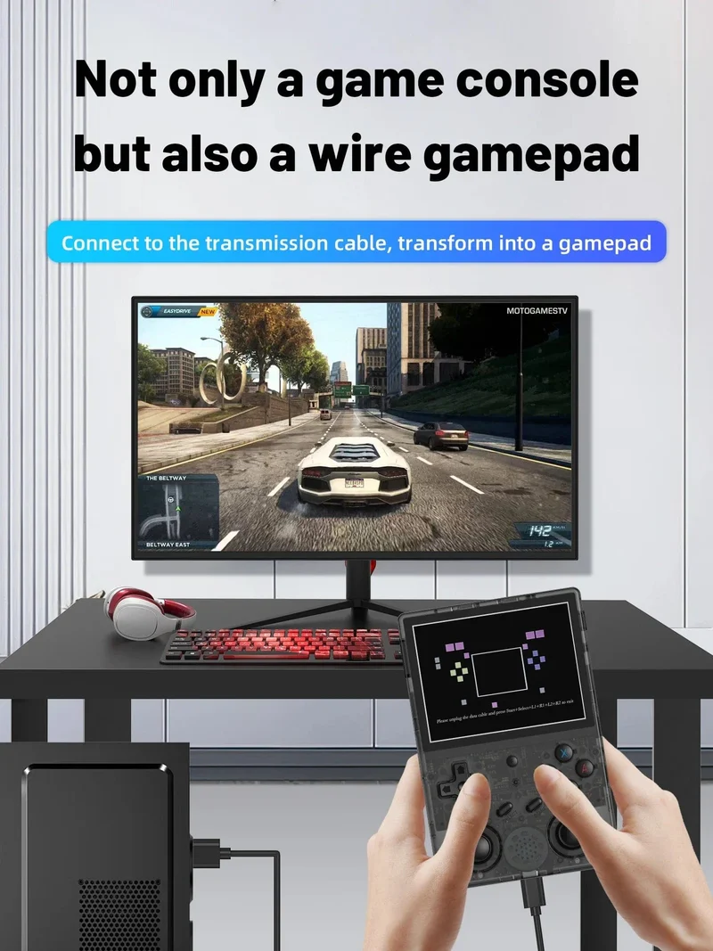 NEU RG353V RG353VS 64/128/256G Touchscreen Handheld-Spiel-Spieler Android 11 LINUX Dual System Tragbare Videospielkonsole