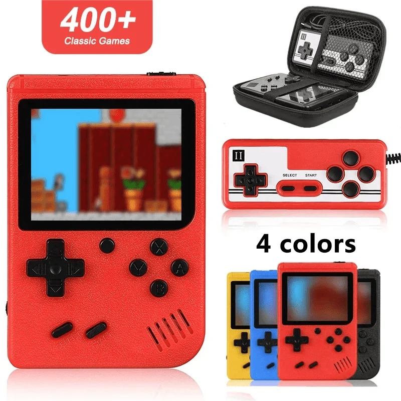 NEUE tragbare Retro-Mini-Videospielkonsole 8-Bit-Handheld-Spiel-Player Eingebaute 400 Spiele AV-Ausgang Spielkonsole Gameboy videojuego