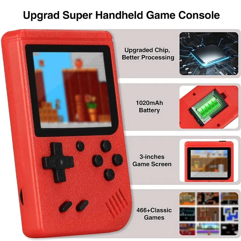 NEUE tragbare Retro-Mini-Videospielkonsole 8-Bit-Handheld-Spiel-Player Eingebaute 400 Spiele AV-Ausgang Spielkonsole Gameboy videojuego