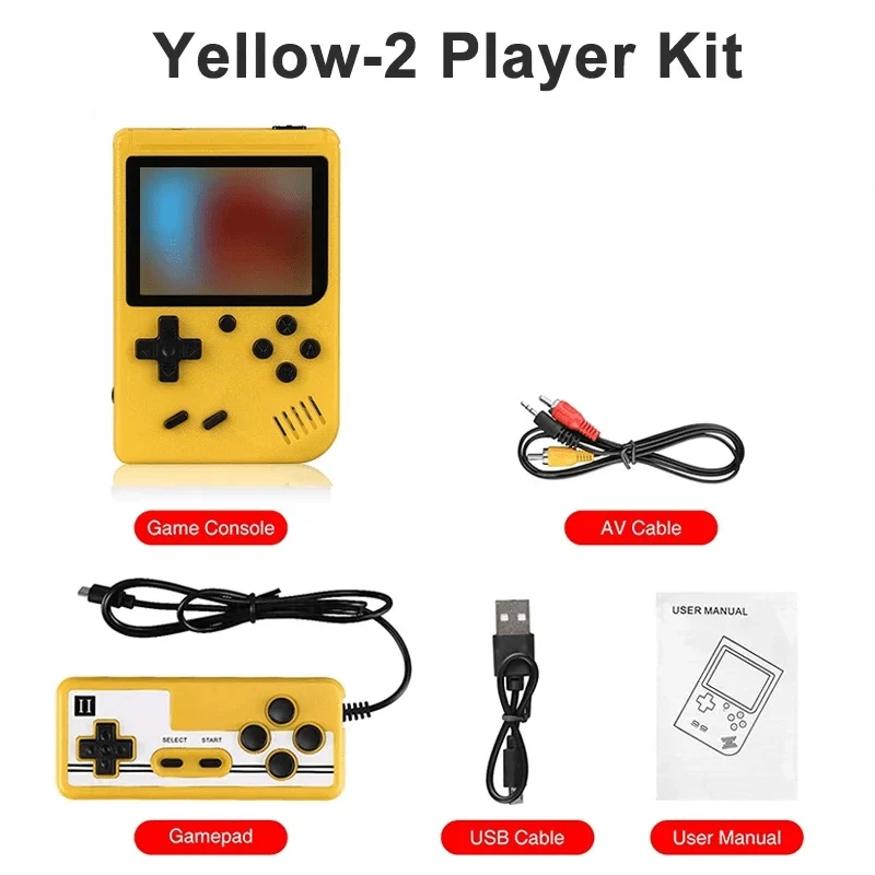 NEUE tragbare Retro-Mini-Videospielkonsole 8-Bit-Handheld-Spiel-Player Eingebaute 400 Spiele AV-Ausgang Spielkonsole Gameboy videojuego