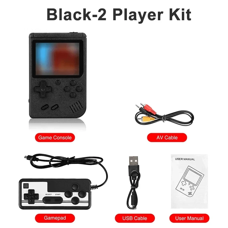 NEUE tragbare Retro-Mini-Videospielkonsole 8-Bit-Handheld-Spiel-Player Eingebaute 400 Spiele AV-Ausgang Spielkonsole Gameboy videojuego