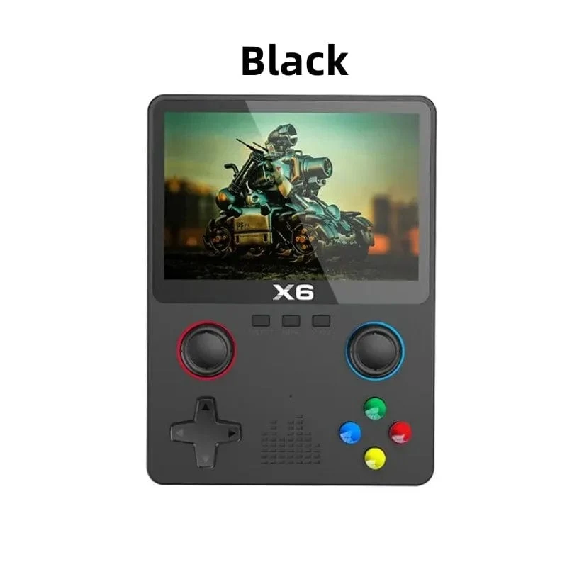 X6 3.5-Zoll-IPS-Bildschirm Handheld-Spiel-Player Dual Joystick 11 Simulatoren GBA Videospielkonsole für Kinder Geschenke
