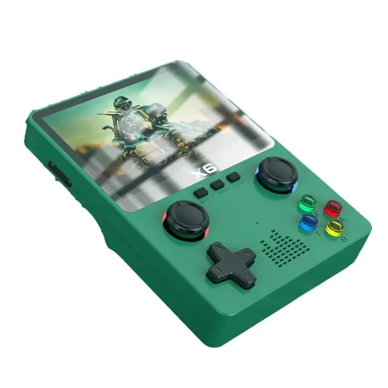 X6 3.5-Zoll-IPS-Bildschirm Handheld-Spiel-Player Dual Joystick 11 Simulatoren GBA Videospielkonsole für Kinder Geschenke