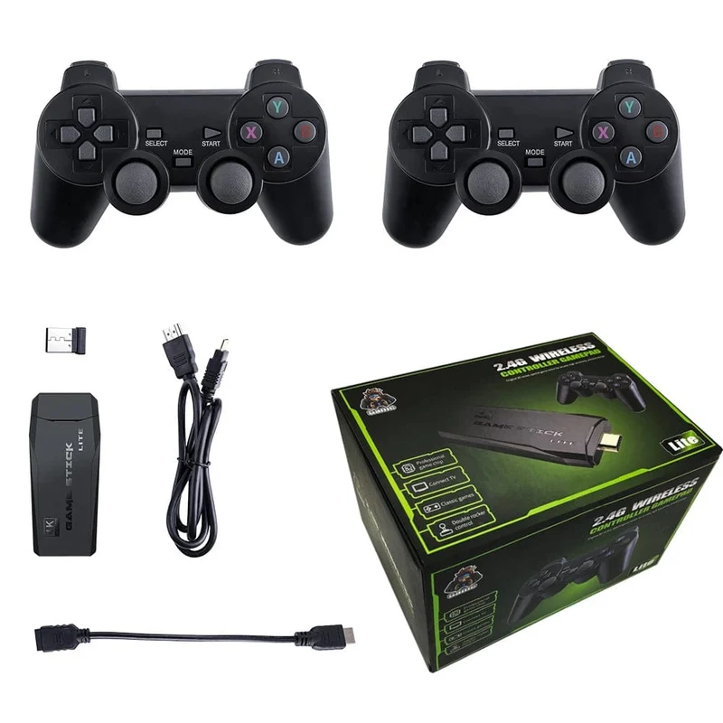 Videospielkonsole 64G Eingebaute 20000 Spiele Retro-Handheld-Spielkonsole Wireless Controller-Spiel-Player für Kinder Weihnachtsgeschenke