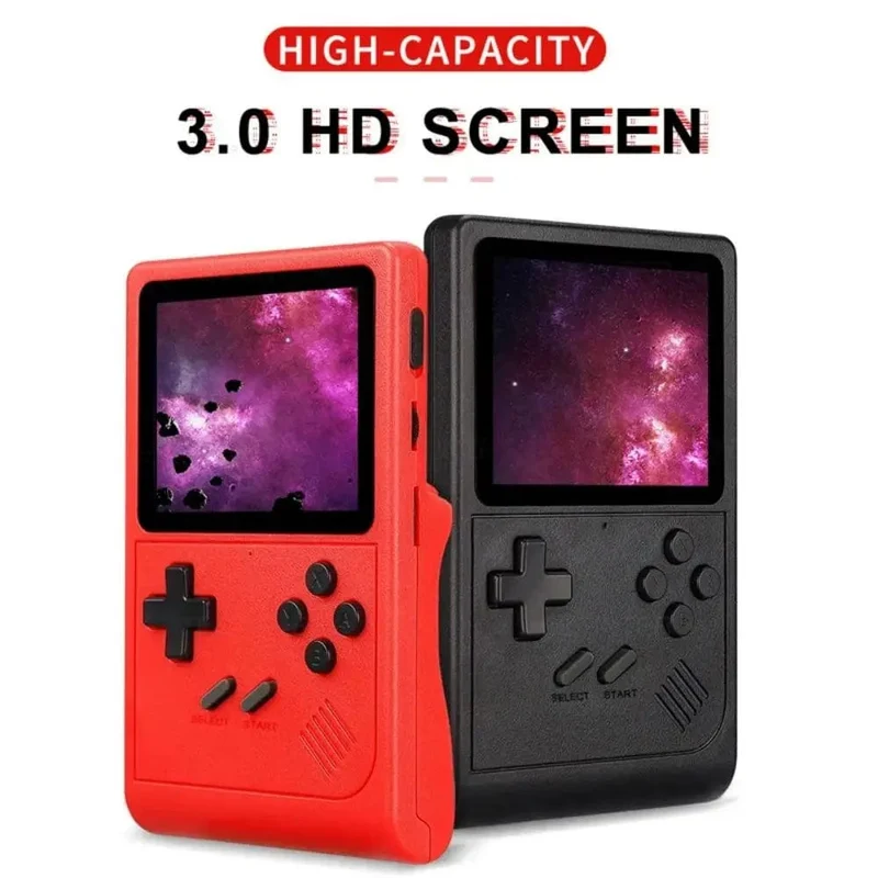 GB300 Tragbarer Handheld-Spielspieler 3.0-Zoll-Bildschirm TV-Videospielkonsole AV-Ausgang Retro-Spielkonsole Eingebaute 8G 6000+ Spiele