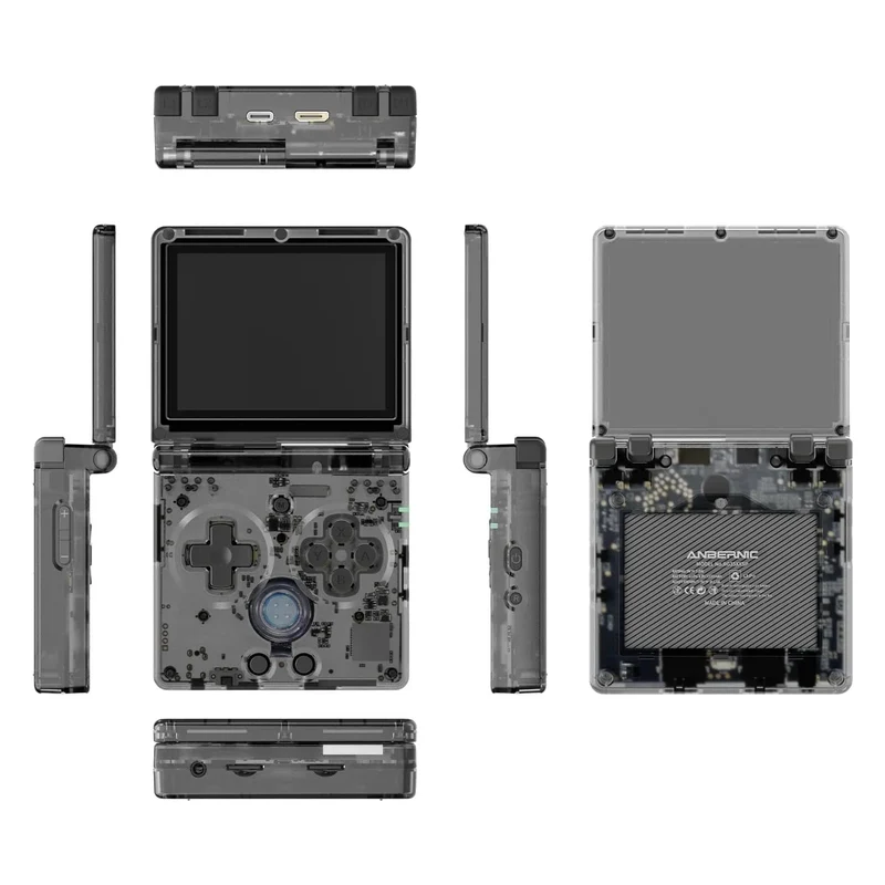 ANBERNIC RG35XXSP Flip-Spielekonsole 3.5-Zoll-IPS-Bildschirm Mini-HDMI-Ausgang WiFi Bluetooth 4.2 E-Book Linux Videokonsole Player Geschenke